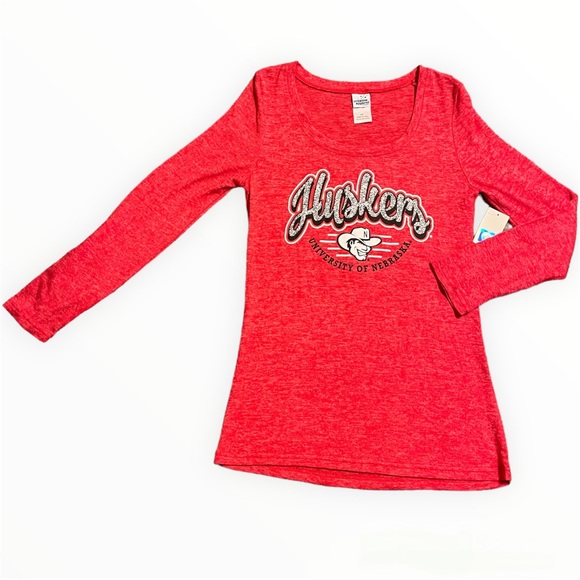 University of Nebraska Huskers Team Long Sleeve Scoop Neck Shirt - Picture 2 of 5